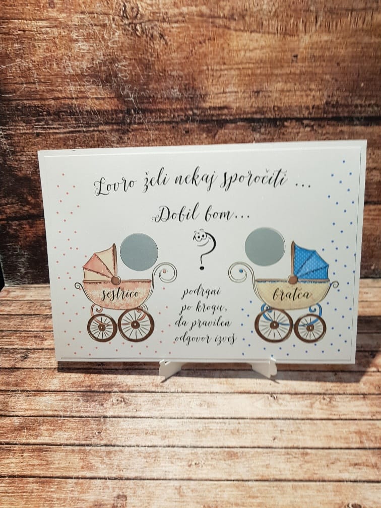 Kartica presenečenja za krst - Poročni bazar INKI kartice presenečenja krst