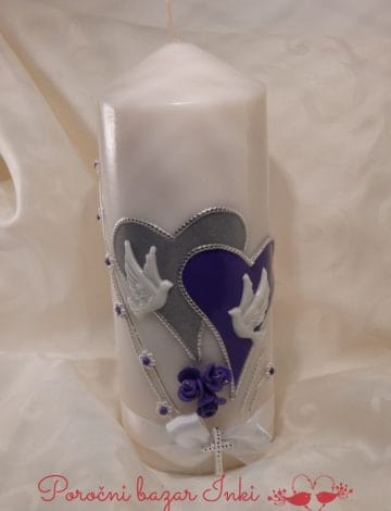 Poročna sveča - Poročni bazar INKI poročna sveča