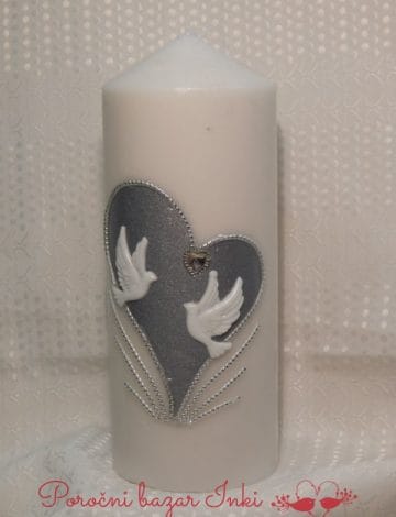 Poročna sveča - Poročni bazar INKI poročna sveča