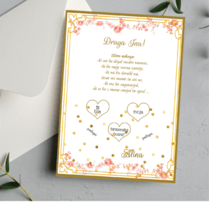 kartica presenečenja