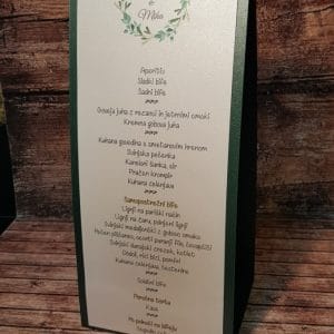 Jedilni list  - poročni meni JEDLI 07