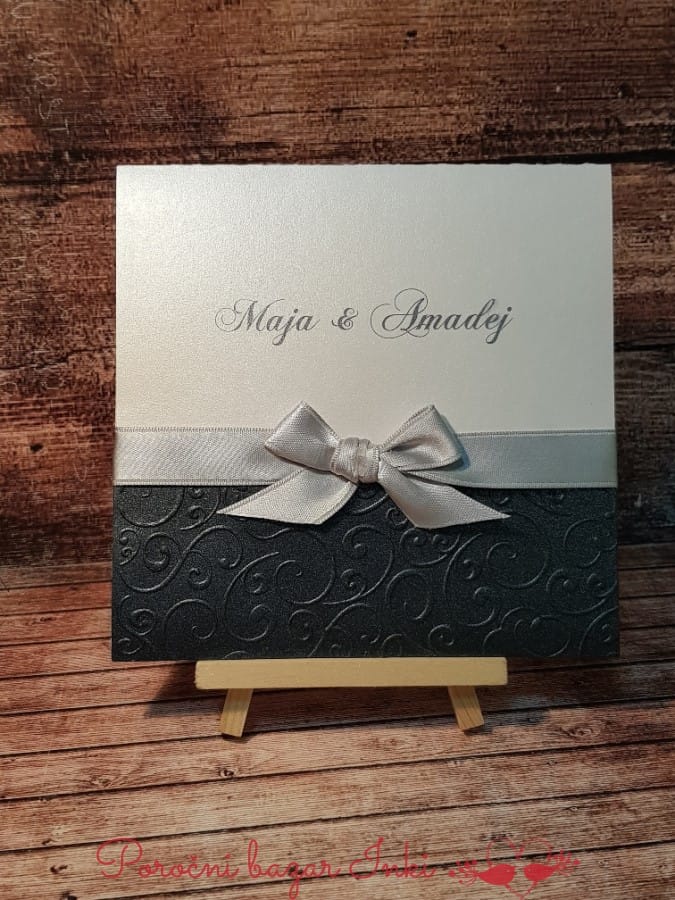 Poročno vabilo cvetlično - Poročni bazar INKI