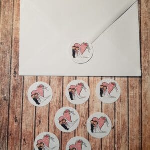 Nalepke za kuverte - Poročni bazar INKI