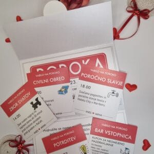 Poročno vabilo Monopoly