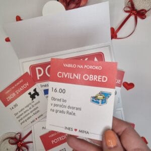 Poročna vabila Monopoly