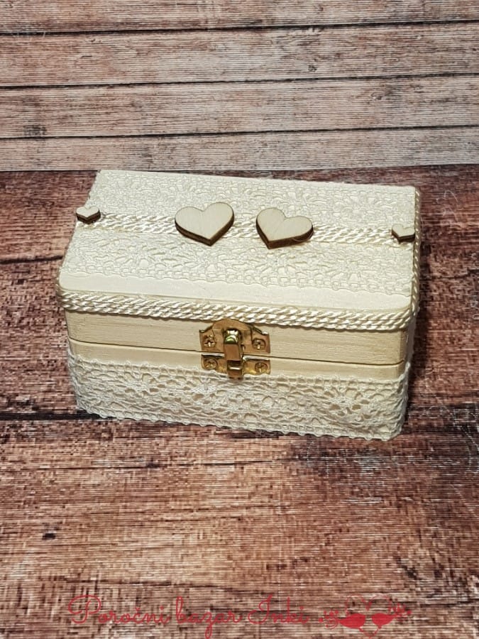 Poročna škatlica za prstane – Poročni bazar INKI škatlica za prstane