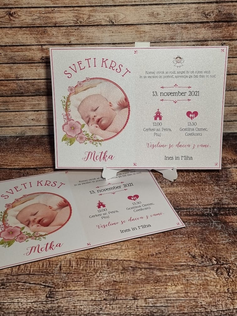 Vabilo za krst – Poročni bazar INKI vabilo za krst