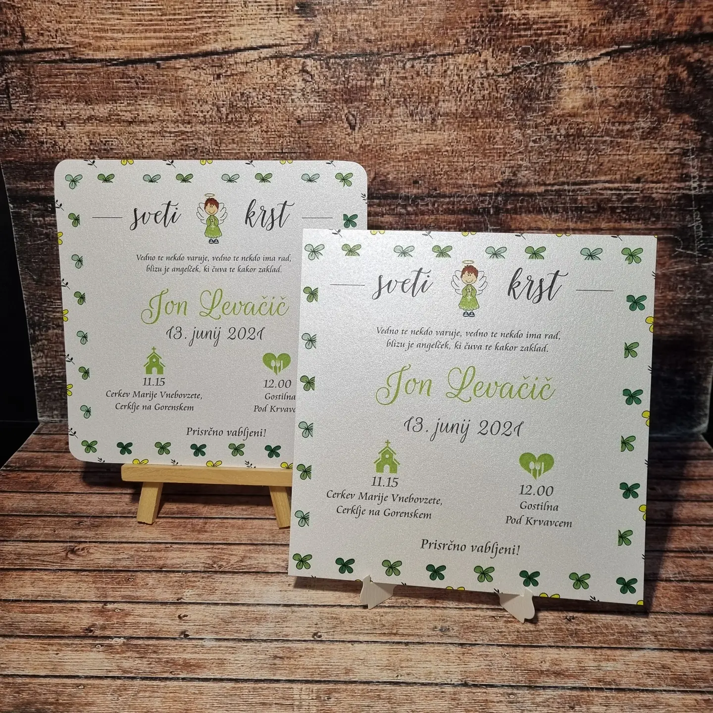 Vabilo za krst - Poročni bazar INKI vabilo za krst