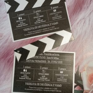 Poročna vabila filmsko platno