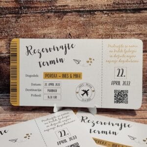 Poročno vabilo letalska karta