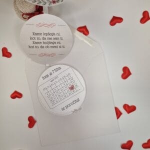 Poročno vabilo padajoči krogi