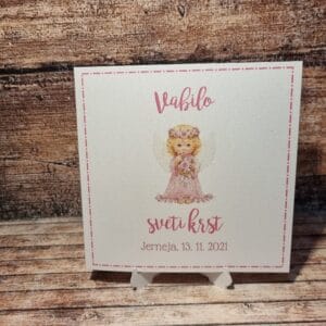 vabila za krst s fotografijo otroka