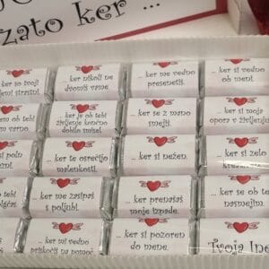 darilo s čokoladicami