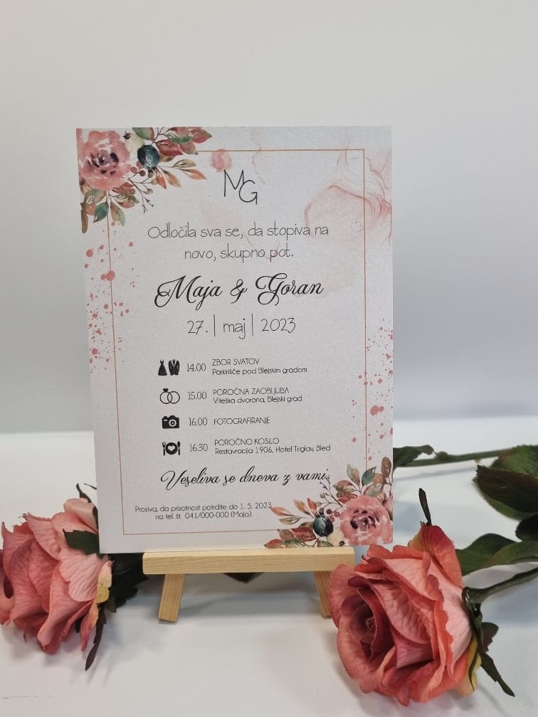 Poročna vabila – Poročni bazar INKI Boho poročna vabila