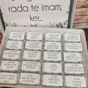 Darilo s čokoladicami - Poročni bazar INKI