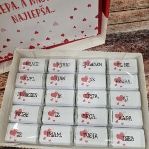 sladka darila s čokoladicami