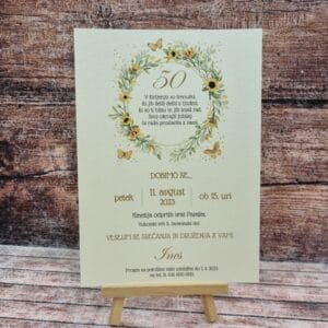 Vabila za za abrahama z rožicami in metuljčki