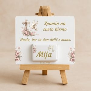 darilo za birmo s čokolado