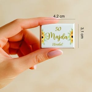 darilce čokoladica v ovitku