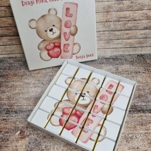 Darilo s čokoladicami LJUBEZEN ČOKDAR 01-06