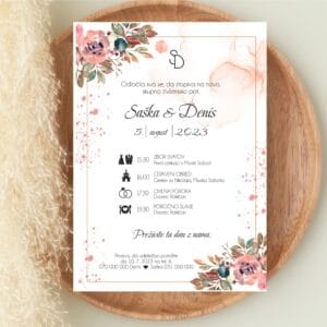 cvetlična poročna vabila