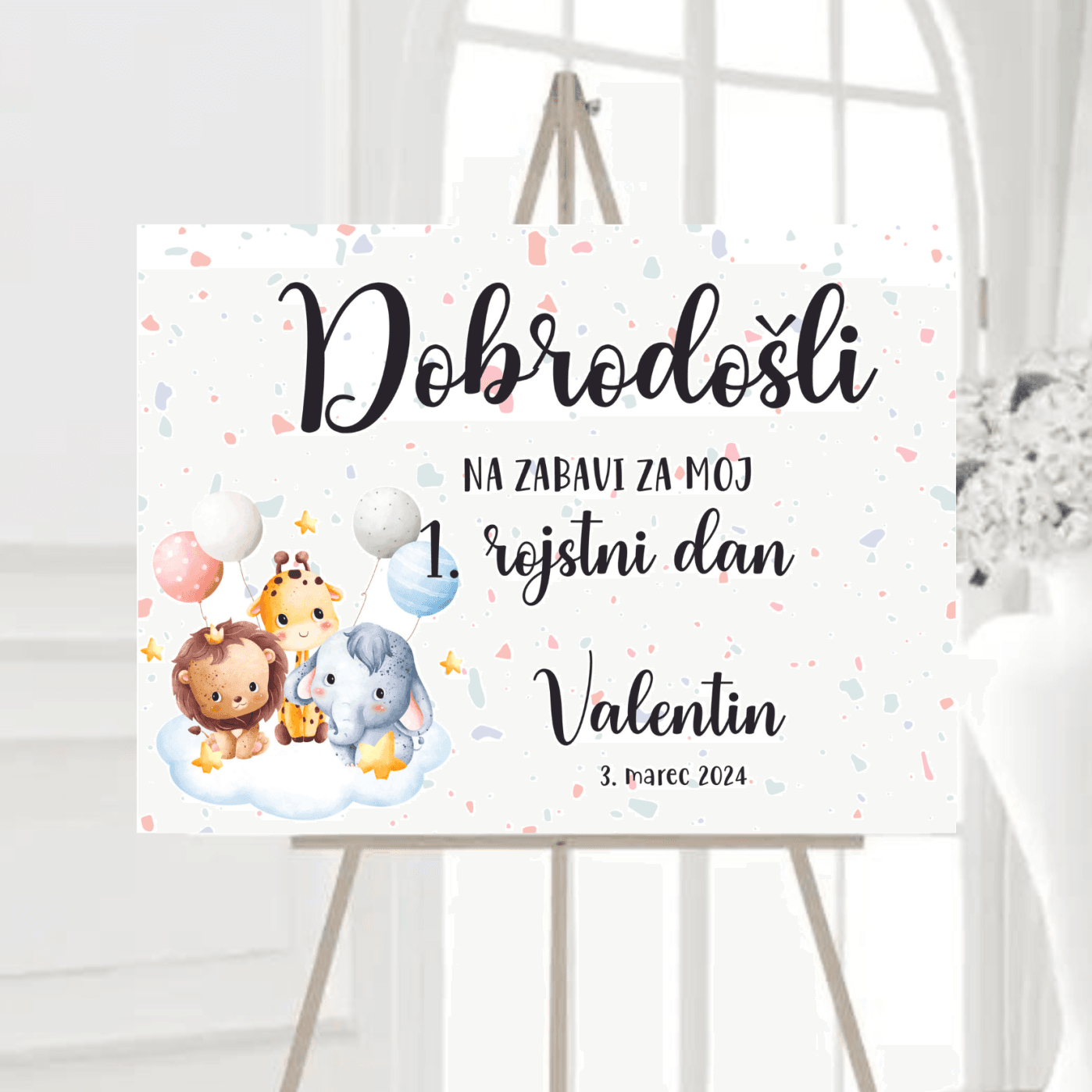 Tabla dobrodošlice za krst ali rojstni dan - Poročni bazar INKI