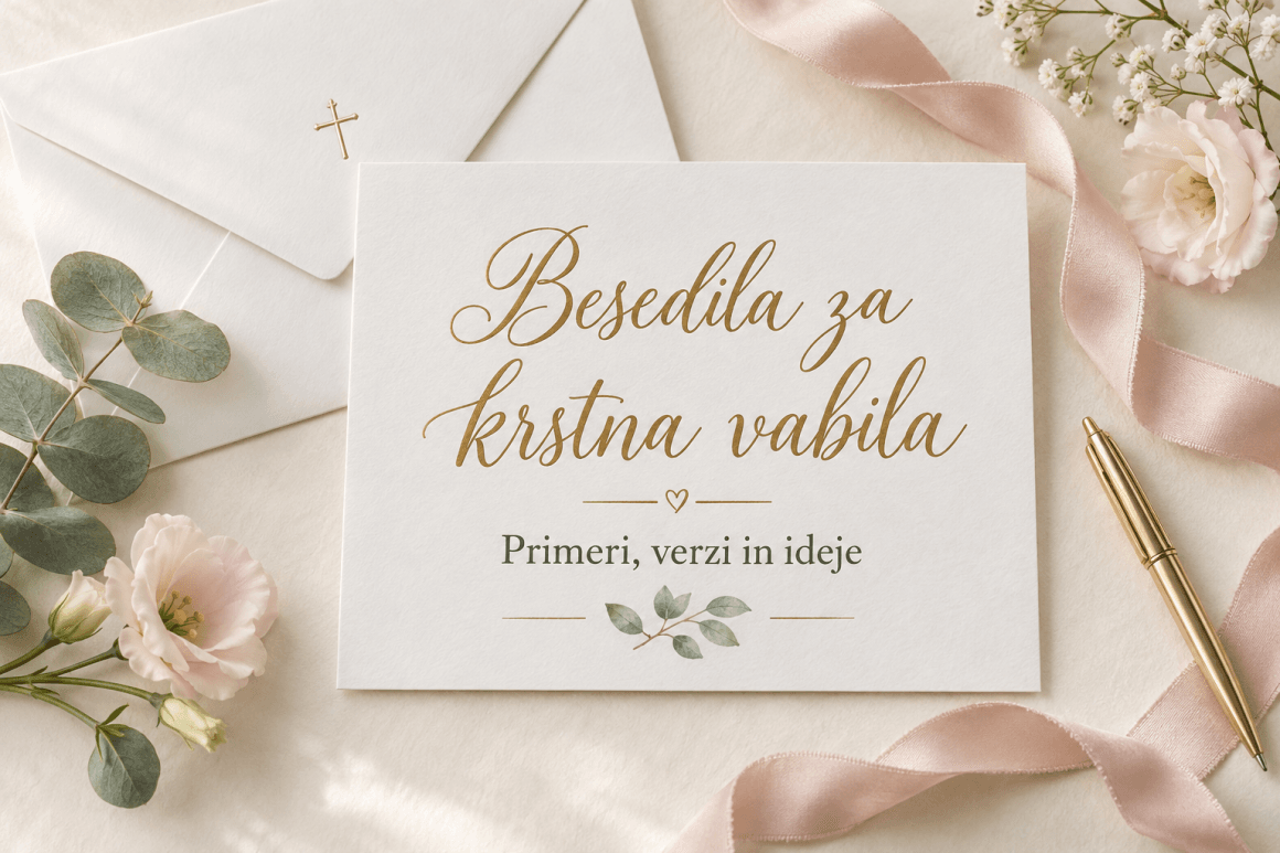 Besedila za krstna vabila – primeri, verzi in ideje