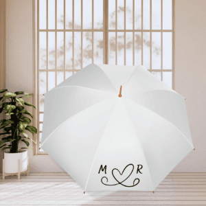 Potiskan poročni dežnik