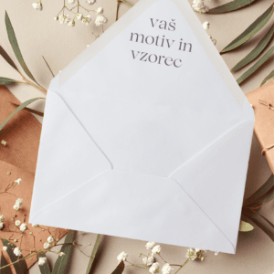 Kuverte za poročna vabila z želenim motivom PORKV 27-08