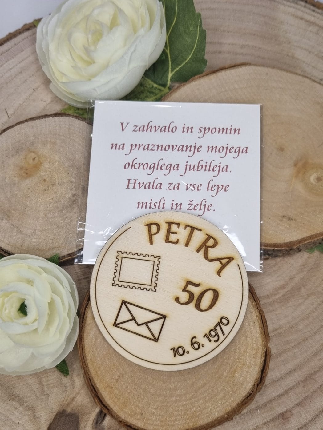 Darilca za obletnice - Poročni bazar INKI darilo , lesen magnetek