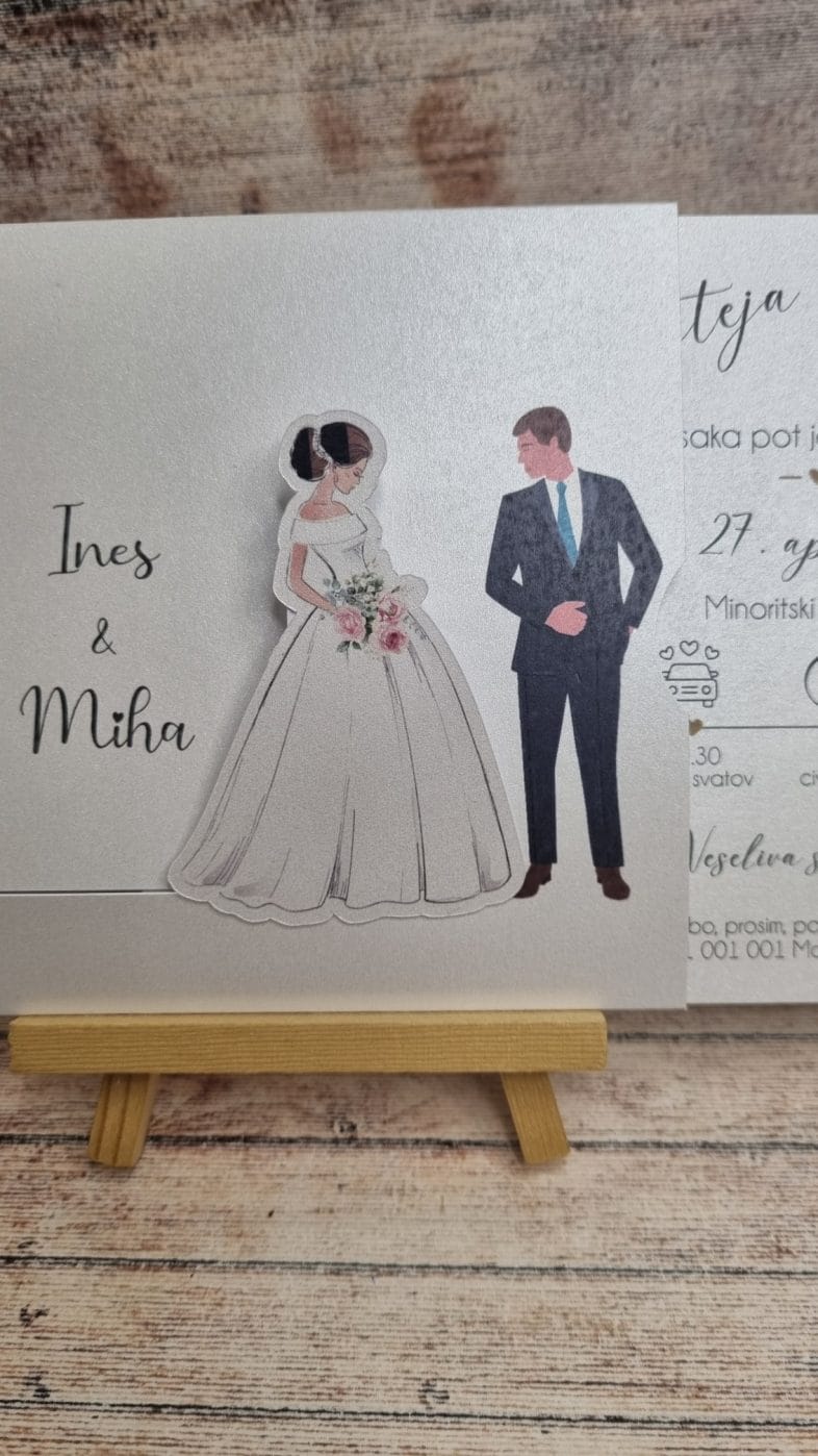 Izvlečna poročna vabila – Poročni bazar INKI