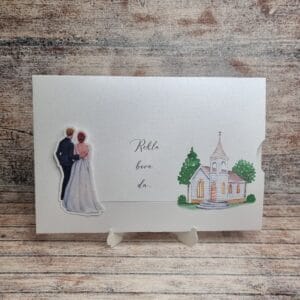 Izvlečna vabila z ženinom in nevesto - poročno vabilo IZVPO 14