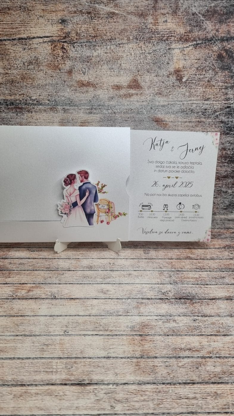 Izvlečna poročna vabila – Poročni bazar INKI