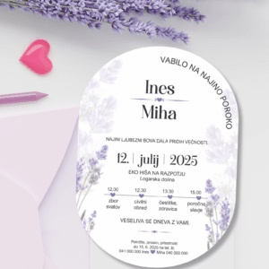 vabilo za poroko sivka