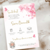 Vabilo za krst z angelčkom- ROZA