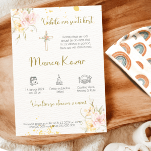 Vabilo za krst s križcem