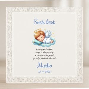krstni prtiček otrok angel
