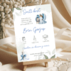 Vabilo za krst z angelčkom- MODRO