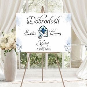 tabla dobrodošlice za birmo