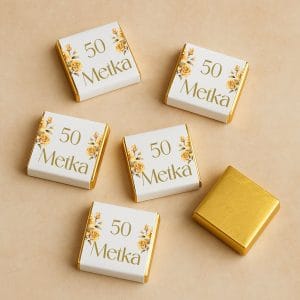 personalizirane čokoladice zlata folija