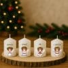 personalizirane adventne svečke z angelčki in napisi