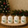 personalizirane adventne sveče s prazničnim motivom