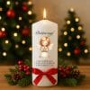 adventna bela sveča z motivom angelčka