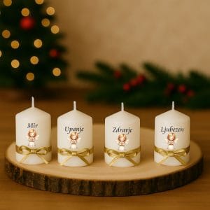 adventne svečke s pentljico