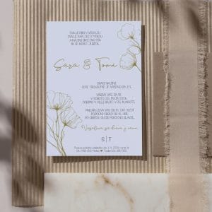 minimalistična poročna vabila