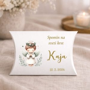 darilce za krst - krstni konfet s angelčkom