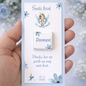 krstni konfet s čokoladico