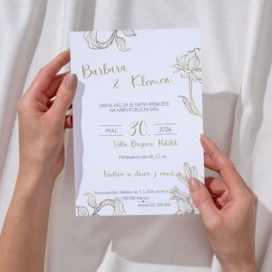 poročna vabila z nežnim cvetličnim motivom