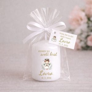 Darila za krst male svečke - Poročni bazar INKI