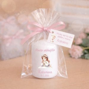 spominsko darilo za obhajilo mala svečka